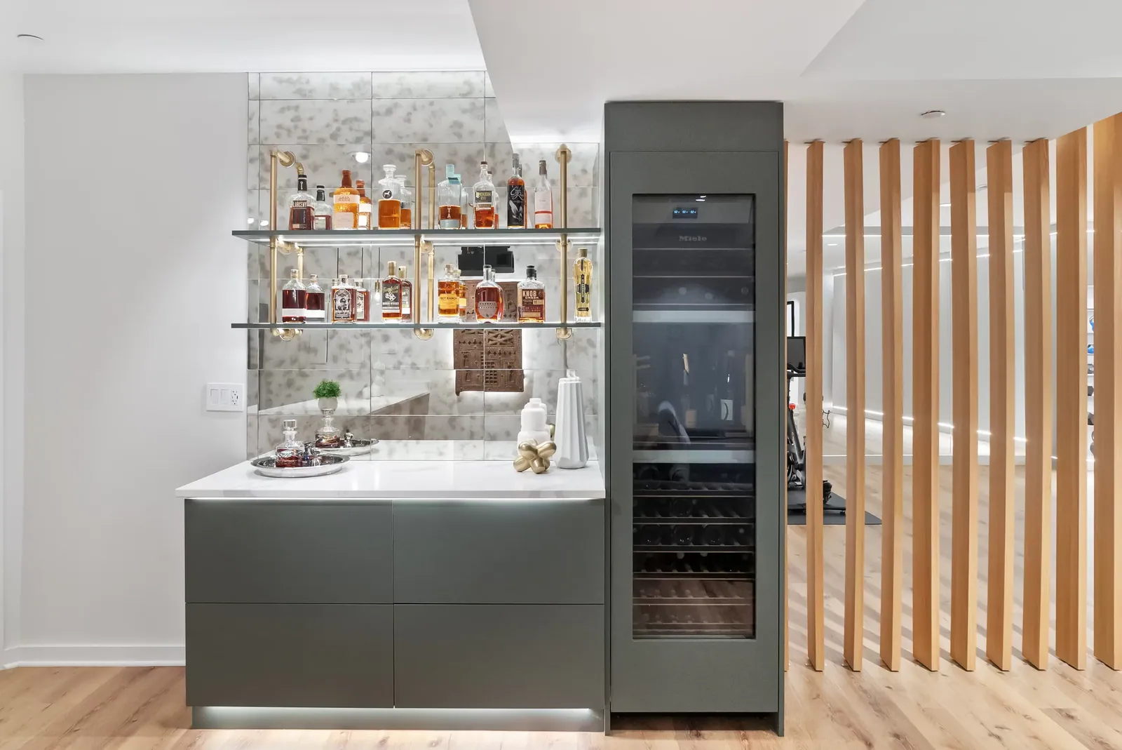 Modern Bar & Home Gym – Palisades, DC, after (1 of 4)