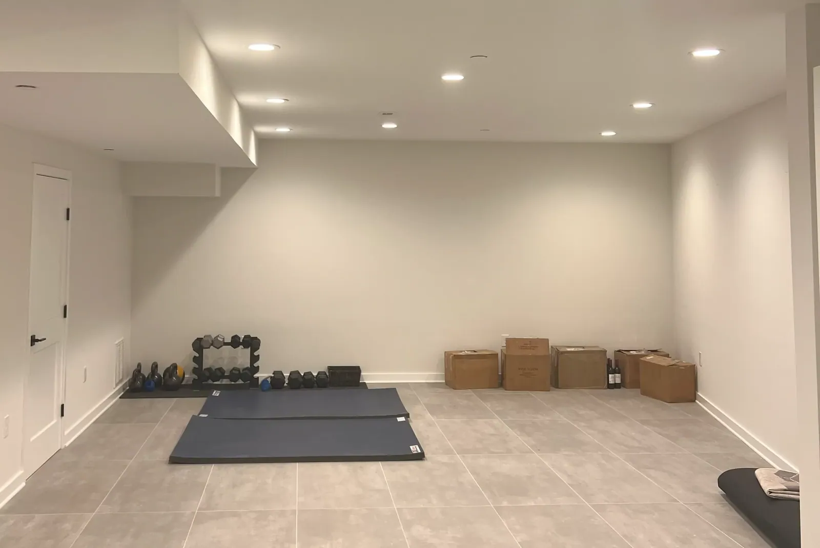 Modern Bar & Home Gym – Palisades, DC, before (2 of 4)