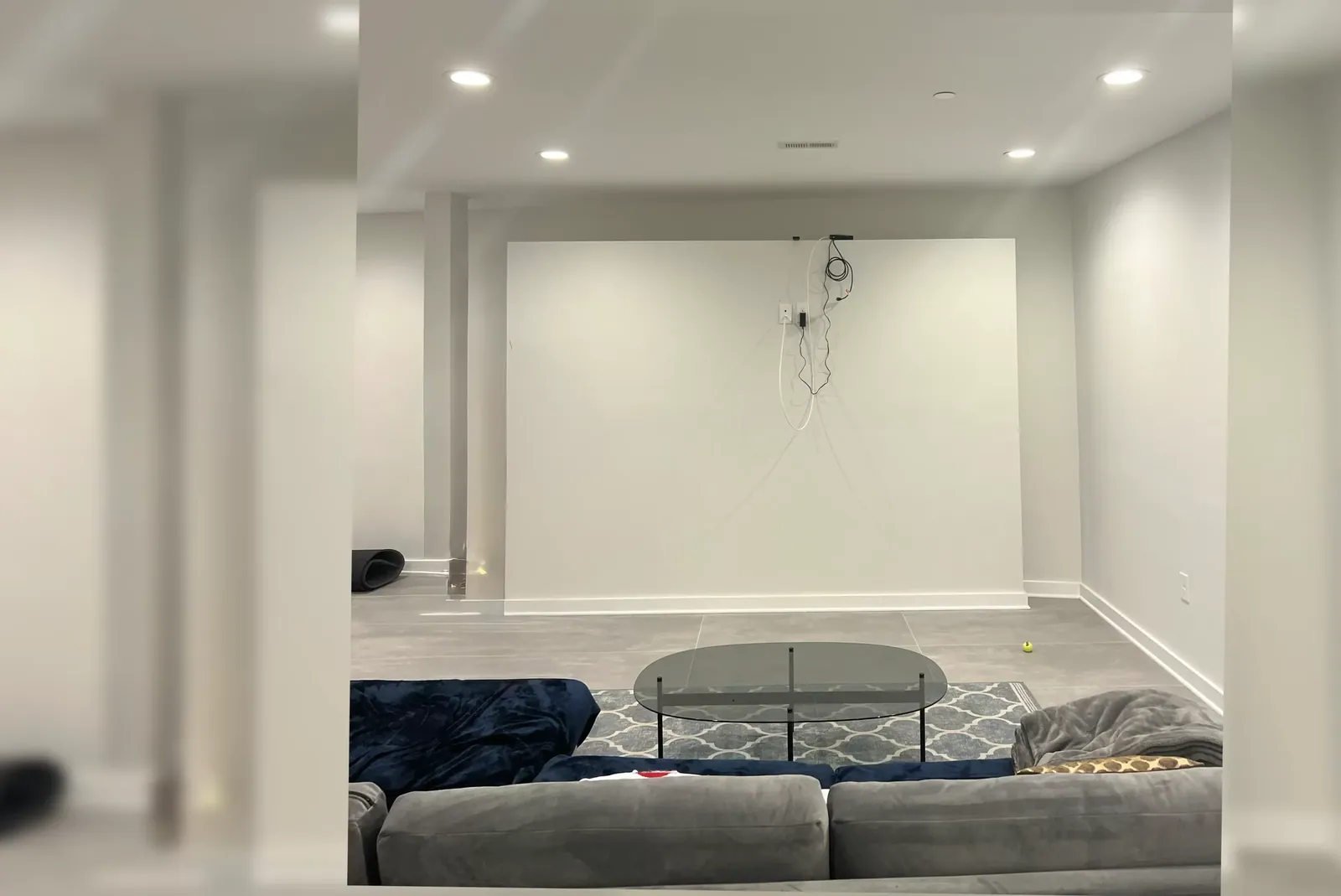 Modern Bar & Home Gym – Palisades, DC, before (3 of 4)